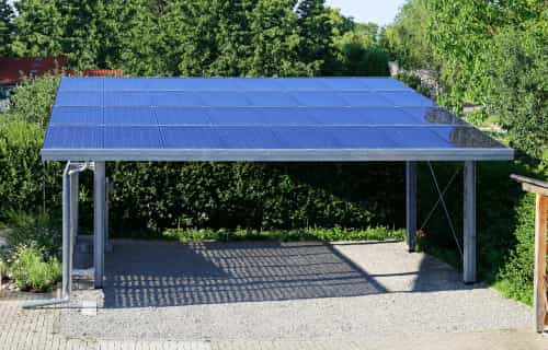 New,Carport,With,Semi,Transparent,Photovoltaik,Moduls